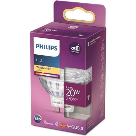 Philips ampoule LED Spot GU5.3 20W Blanc Chaud