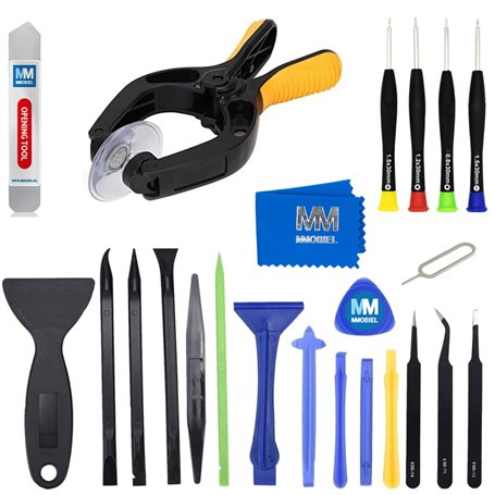 MMOBIEL Kit d'outils professionnels 24 en 1 pour ouverture de Smartphones/Tablettes avec pincettes et tournevis inclus