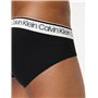 Calvin Klein Lot de 3 Slips Homme Hip Brief 3 PK avec Stretch, Noir (Black W/ White Wb), S