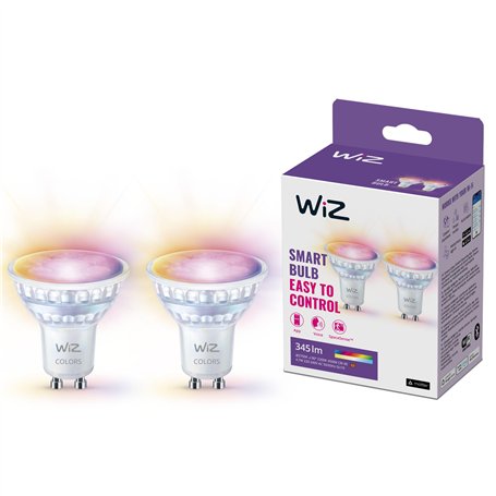 WiZ Ampoule en verre LED intelligente GU10 - Remplacement GU10 50W