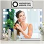 Bayt Miroir Maquillage Hollywood avec Éclairage 58x46 cm – Miroir LED Dimmable avec Grossissement 10x – Blanc