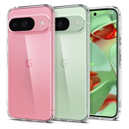 Spigen Ultra Hybrid Coque Compatible avec Google Pixel 9 / Pixel 9 Pro [Clarté Longue durée] - Transparent