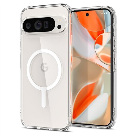 Spigen Ultra Hybrid MagFit Coque [Compatible avec MagSafe Accessoire] pour Google Pixel 9 - Blanc