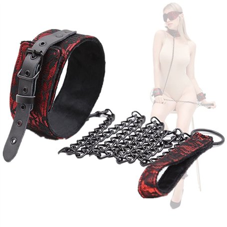 Collier en cuir Punk Rock gothique collier ras du cou chaîne réglable pour femmes