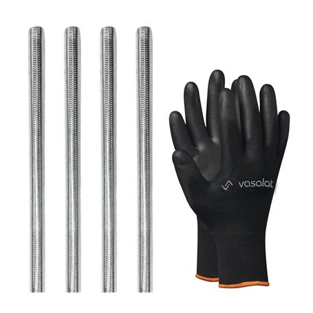 vasalat Lot de 4 tiges filetées M8