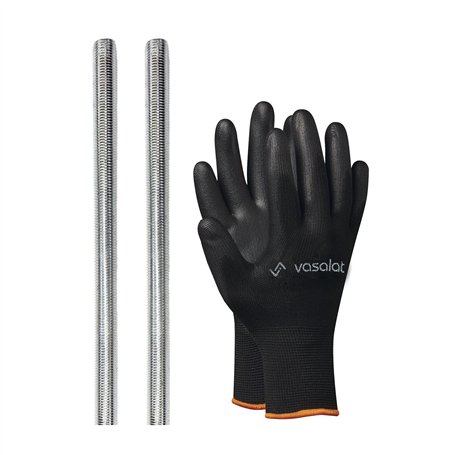 vasalat Lot de 2 tiges filetées M22