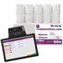 Lot de 50 rouleaux thermiques 80 mm x 40 mm x 12 mm - Pour caisse enregistreuse avec imprimante de tickets - Papier thermique - 