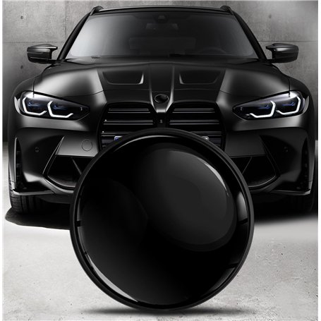 Biomar Labs Compatible avec BMW Emblème 51148132375 Plaque pour Avant Capot Arrière Coffre 82mm Noir EO 28