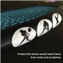 Protecteur de Tête de Raquette,Tête de Raquette de Tennis Ruban Résistant aux Rayures Protection de Cadre de Tête de Raquette Au
