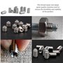 10pcs Intérieur M6 * 1.0 Extérieur M8 * 1.25 Longueur 15mm Inserts Filetés à Fente
