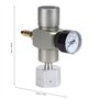 Zerodis Régulateur de gaz CO2 Régulateur de Pression 2 en 1 Soda avec Adaptateur 3 / 8in à TR21.4