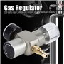Zerodis Régulateur de gaz CO2 Régulateur de Pression 2 en 1 Soda avec Adaptateur 3 / 8in à TR21.4