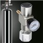 Zerodis Régulateur de gaz CO2 Régulateur de Pression 2 en 1 Soda avec Adaptateur 3 / 8in à TR21.4