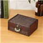 Boîte à Bijoux en Bois rétro rétro Vintage Coffre au trésor en Bois Coffre à Bijoux pour bagues Bracelets Boucles d'oreilles Col
