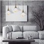 iDEGU 3 Lampes Suspension Luminaire Industrielle Lustre Plafonniers Design Edison Métal Lustre Suspension avec Support en Barre,