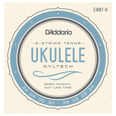 D'Addario Cordes pour ukulélé EJ88T-8 Nyltech