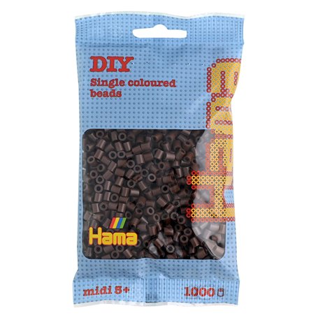 Hama - 207-12 - Loisirs Créatifs - Perles et Bijoux - Sachet 1000 Perles - Marron