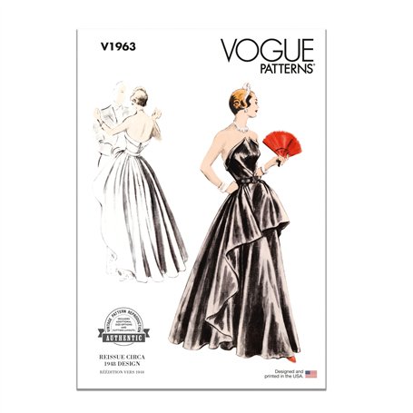 Vogue V1963E5 Robe de soirée pour femme E5 (42-44-46-48-50)