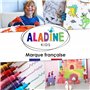 Aladine - 8 Crayons de Couleur Enfant XXL - Gros Crayons de Couleur Bébé - Dès 2 Ans - Épais, Lavables & Faciles à Prendre en Ma