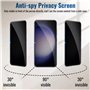 [2 Pièces] Anti-Espion Verre Trempé pour Samsung Galaxy S23, Protecteur D'écran de Confidentialité, 9H Dureté Film Protecteur Vi