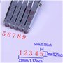 WANLIAN 5 Chiffres Numéro Tampon Bureau,Format d'impression 35 x 7 mm en caoutchouc bandes 0–9 Chiffres bureau numéroteur automa