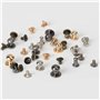 NIYATA 100Pcs Bouton de Col à Vis 5mm en Alliage de Zinc,Rivets en Cuir avec Pince Perforatrice,Rivets pour Cuir Decoratif,pour 