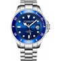 Stuhrling Original Édition Limitée pour Homme Montre de Plongée à Cadran Bleu Foncé à Mouvement Automatique 200M Résistant Brace