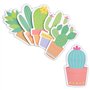 Paper Junkie Lot de 6 blocs de notes adhésives en forme de cactus pour fournitures de bureau, mémos adhésifs pour plantes, cadea