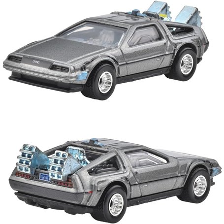 Hot Wheels Retour à l'avenir modèle DieCast Auto DELOREAN DMC BACK TO THE FUTURE - échelle 1/64 longueur 7 cm Pop Culture JBL65