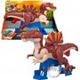 Fisher-Price Imaginext Figurine La Course du Spinosaure Jurassic World : Renaissance de 23 cm qui se jette en avant et claque se