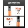 VEVOR Clé Dynamométrique à Déclenchement Entraînement 13 mm 13,6-230,5 N.m, Clé à Cliquet Bidirectionnelle avec Échelles à Doubl