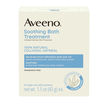 Aveeno Fragrance Free Soothing Bath Treatment 8-Count