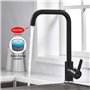 IBERGRIF M22105B Mitigeur Évier avec Bec Haut, Robinet de Cuisine, NOIR