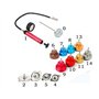 FreeTec Testeur de Pression d'essence 14pc Kit de testeur de Fuite de Pression de Pompe de radiateur