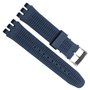 Boucle en acier inoxydable plaqué argent bracelet en caoutchouc de silicone étanche