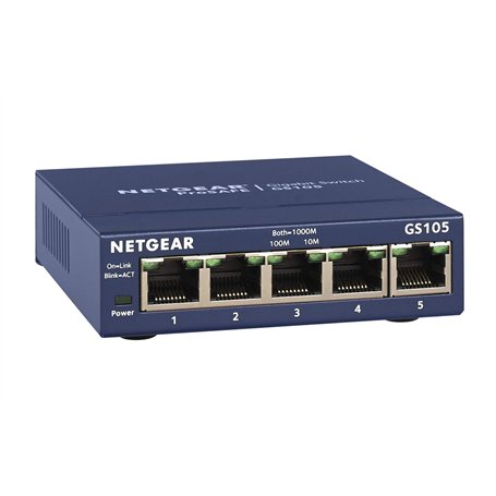 Netgear GS105UK 5-Port Gigabit Unmanaged Ethernet Switch