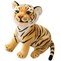 KNBMCAV 23cm Tigre Peluche Jouet Réaliste Tiger Jouet Bébé Peluche Tigre Poupée en Peluche Petit Tigre Animal en Peluche Tigre C