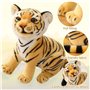 KNBMCAV 23cm Tigre Peluche Jouet Réaliste Tiger Jouet Bébé Peluche Tigre Poupée en Peluche Petit Tigre Animal en Peluche Tigre C