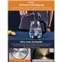 Bouilloire Électrique en Verre 1.7 L, FOHERE Thermostat Réglable 50-100°C, Fonction Maintien au Chaud, 5 Couleurs de LED, 2200W