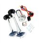 YIYDA Car Horn klaxon de camion 150DB klaxon d'air de voiture Chrome Zinc double trompette corne d'argent avec compresseur 12V h