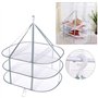 Suspendus séchoir à Pull,Cintre à Maille Pliable à 3 Niveaux pour Chandail,Sèche-Linge Niveaux en Filet,Cintre Empilable Polyval