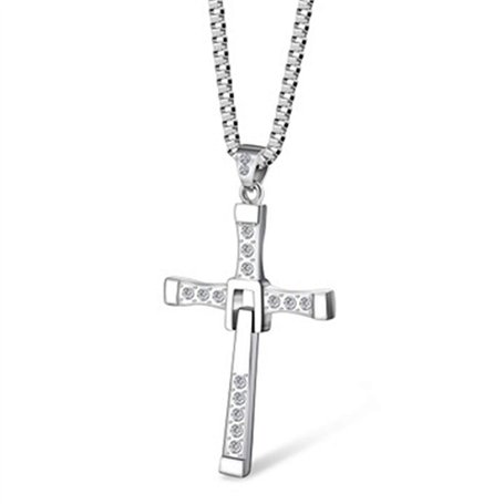 PPX Vin Diesel Dominic Toretto Collier avec pendentif en forme de croix avec un Mini-boîte