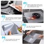 EMAGEREN 8Pcs Plaque de Cuisson à Gaz Protection en Téflon Argent Plaque Cuisson Gaz Protection Gaziniere Gaz Protection Cuisini