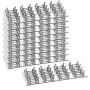Lot de 10 Plaque de Réparation Plates à Griffes 100x50mm Platine à Clouer Clouées avec des Pointes de 8 mm de hauteur d'une épai