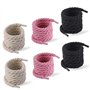Lot de 3 Paires Lacets Corde 8mm - 160cm pour Air Force 1 - Coton Tressé Rond - Style Rétro pour Sneakers & Chaussures de course