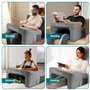 Portabuddy Table gonflable pour ordinateur portable, pour gaming, coussin de lecture portable, design surround avec repose-bras 
