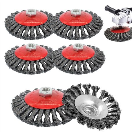6 Pièces Brosse Métallique Meuleuse