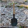 Xforst FS1 Pelle bêche de survivalisme Camping avec Manche en Bois et Housse – avec Lame en Acier Tranchante et Poignée en Bois 