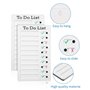 Tableau de Liste de Contrôle,2 PCS Memo Checklist Portable Memoboards avec 10 papiers vides interchangeables,Tableau mémo réutil