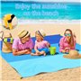 Wubsoo Tapis Plage Sableuse 210x200 cm, Couverture Plage et Compacte, Couverture de Plage Légère Pliable, Douce, Résistante au V